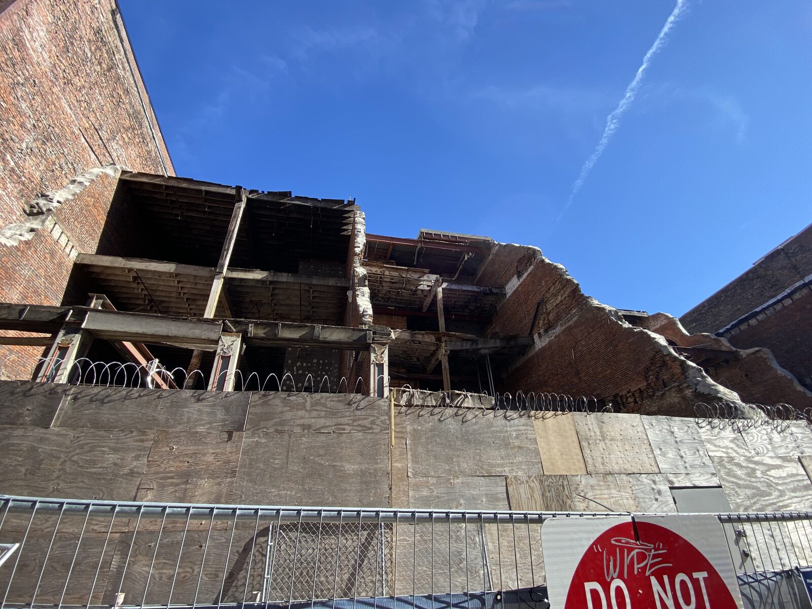 Ruins of a building on 2nd Avenue destroyed in the bombing