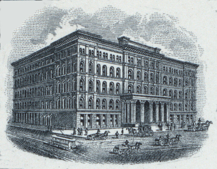 The Maxwell House Hotel in Nashville, Tennessee, circa 1900