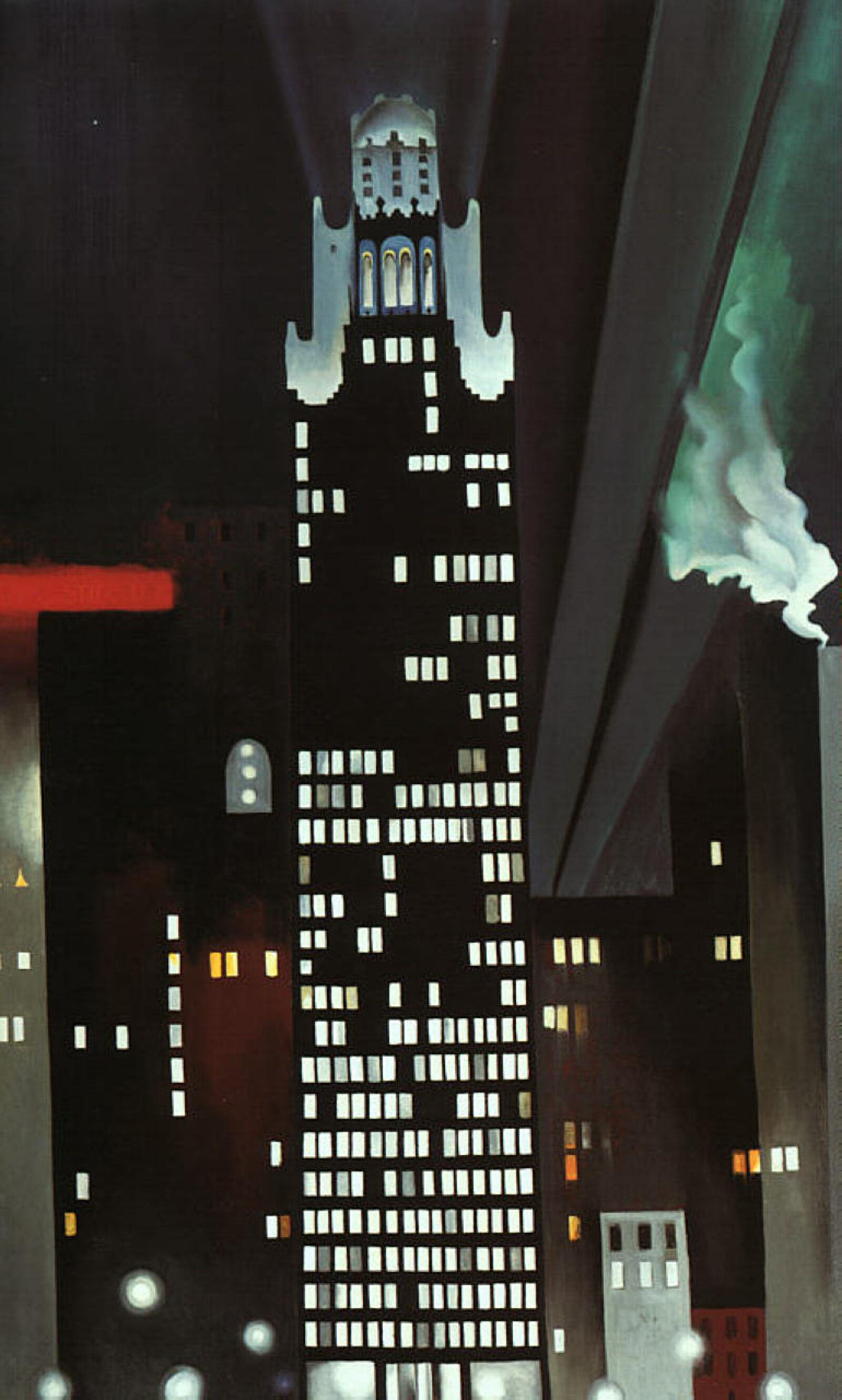 Radiator Building — Night, New York (1927) by Georgia O'Keeffe, the crown jewel of the Stieglitz Collection at Fisk University
