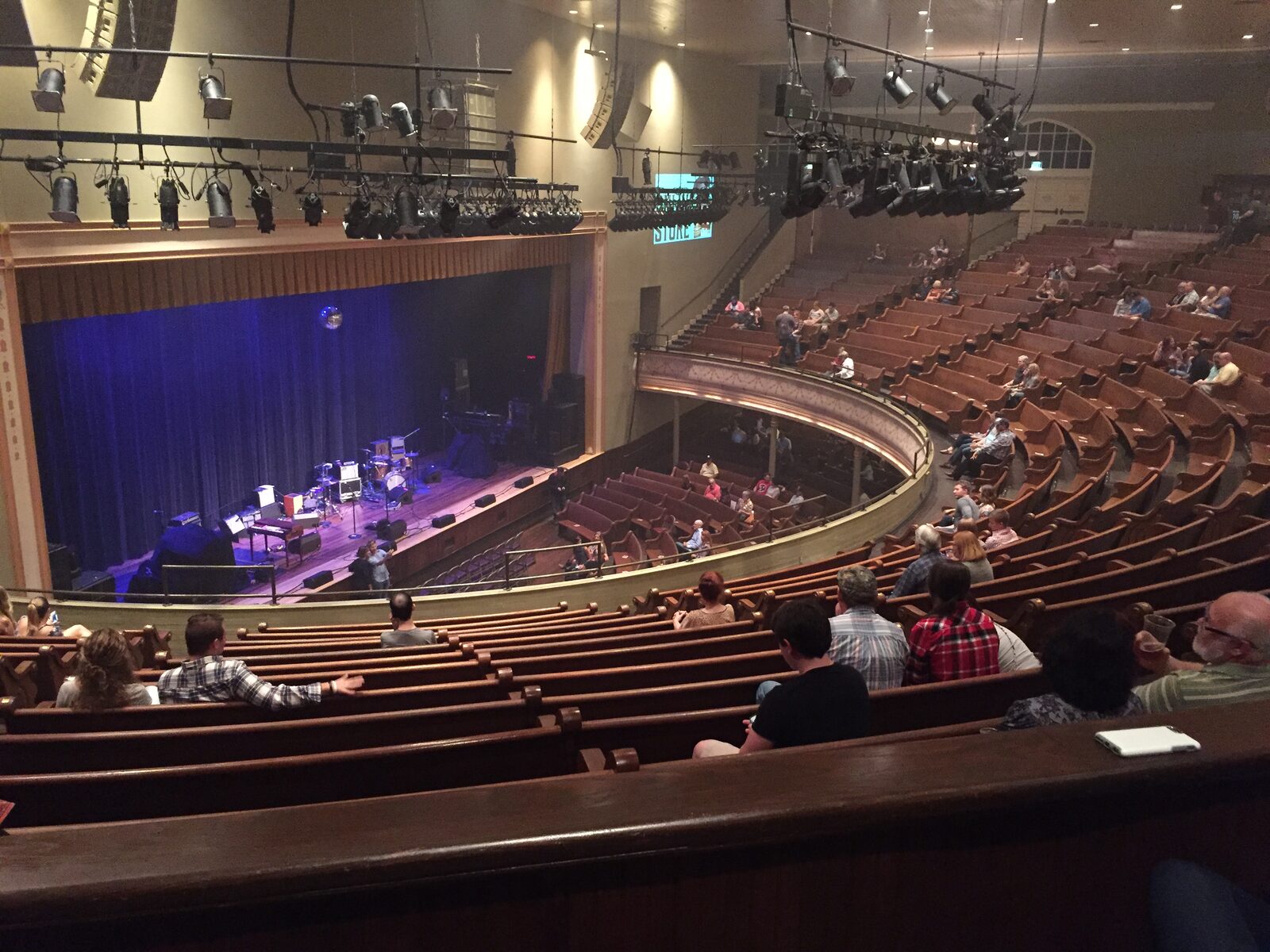 The interior of the Ryman Auditorium, where Stringbean performed his final Grand Ole Opry show